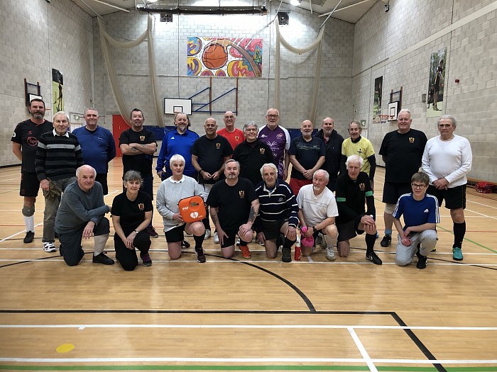 What A lovely bunch! Celebrating all our members' hard work in raising over £1000 for a defibrillator 💗⚽